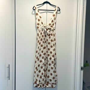 GORGEOUSSS polka dot ZIMMERMAN empire tie front long dress- brand new!!!